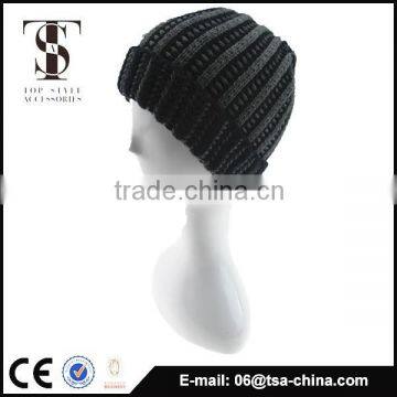 fashional 100% acrylic solid beanie knitted hat for men