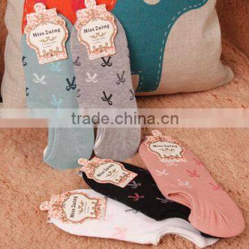 A604 2015 COTTON wholesale south Korea new fashion fresh sweet cute bowknot women invisible boat socks