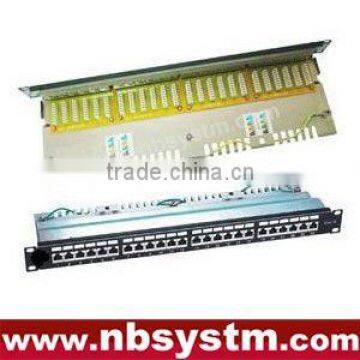 24 port STP Cat6 Patch Panel 19" 1U,LSA IDC