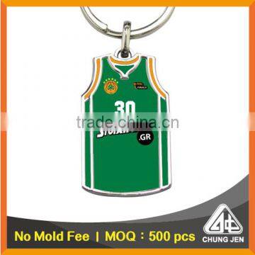 China Supplier two sided promo key holder souvenir basketball shirts
