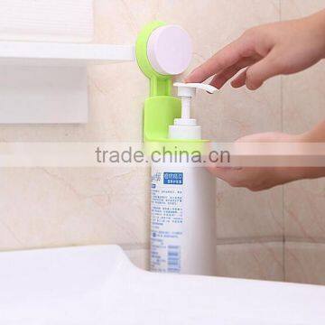 High quality plastic bathroom wall sucked shampoo body wash bottle holder