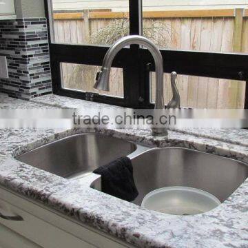 Prefab Surf White Granite Vanity top Countertops