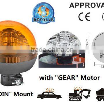 E-MARK Revolving Halogen Warning Light, ECE MARK Rotating Halogen Warning Beacon(SR-BL-506R-3) With Europe DIN Mount Pole Beacon