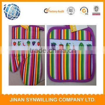 Microwave Oven Glove+ Mat Pad Protector Oven Mitt + Pot Holder Heat resistant wholesale