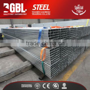 china supplier hollow thin wall square gi pipes specification