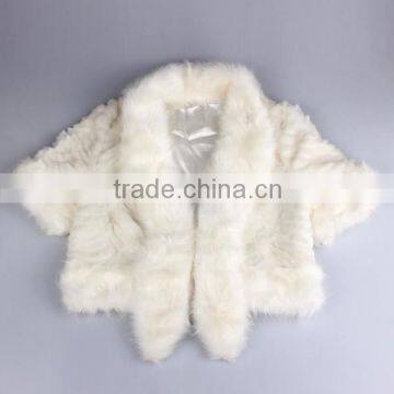 Sya hot sale new deisign fashion rabbit beige faux fur vest