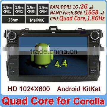 Ownice C200 Cortex A9 Andriod 4.4 2G DDR3 Ram + 16GB Flash car stereo player for toyota corolla 2006-2011