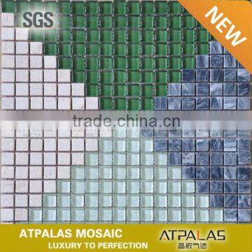 new design glass marble tile, wall mosaic pattern sheet