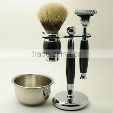 Private Label Men's Beard Brushes Badger Hair Shaving Brush Set