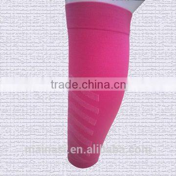 Pink Calf Sleeves Socks With Logo