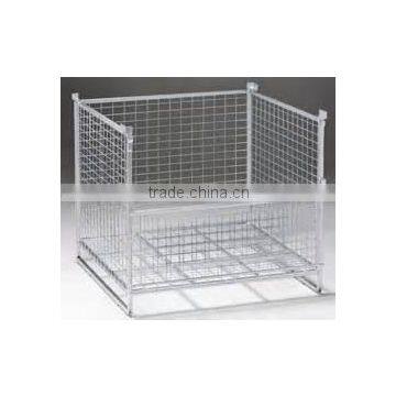 warehouse rack heavy duty mesh box wire cage metal bin storage cage factory supplier