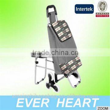 Satin folding shopping bag with wheels trolley bag supplier in dubai