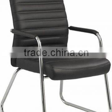 simple design black PU Ribbed sled conference chair A210-X08 Anqiao