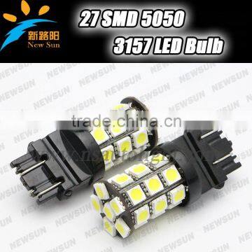 2x High Power 3157 Led turn signal light 27-SMD-5050 White/Amber/Red/Blue/Green 3157 LED Bulbs For Front Turn Signal Light