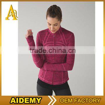 cheap custom zip puller jacket women tight gym running Jackets for wholesale