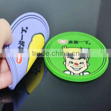 promotional gifts janpanese anime soft pvc plastic drink coasters