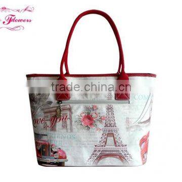 2016 New Arrival Flowers Printed Ladies Style Fashion Handbag photo-4