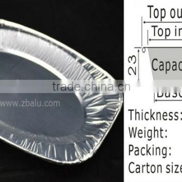 Disposable Oval Food Aluminum Foil Tray T011