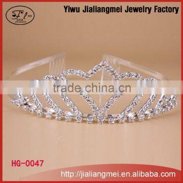 Fashion Mini Rhinestone Headband Custom Beauty Pageant Crowns Tiaras With Comb