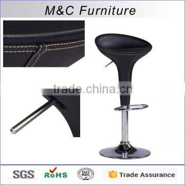 Modern black leather rotate bar stool high chair