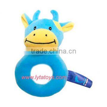 Plush Rattle Toy, Stuffed Cow Baby Toys For Promotion Gifts