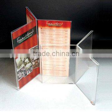 A4 high clear acrylic standing menu display holder