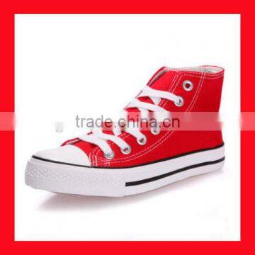 Best Selling Red Canvas High Top Shoes Unisex Comfortable Casual Shoes Cheap