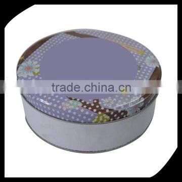 Cute Round Perfume Gift Tin Can Small Metal Tin Boxes Fancy/ empty round candy tin box