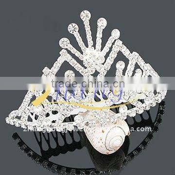 fashion jeweled wedding tiara comb