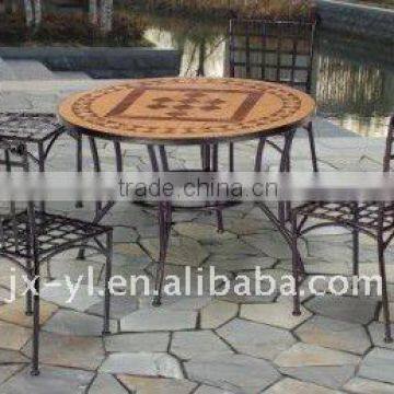 outdoor garden metal round mosaic furmiture