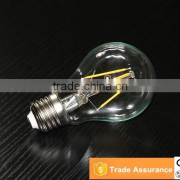 Wholesale Edison style 4W E26/E27 A60 dimmable LED Filament bulb CE/RoSH/TUV/FCC/UL 787