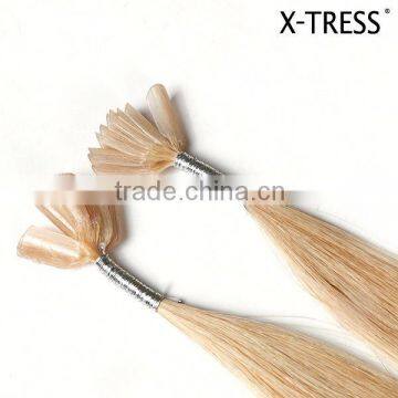 20inch natural ash blond 20color 0,5g silk straight braizilian hair prebonded keratin U nail tipped hair extension