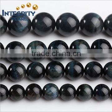 DIY gemstone loose beads size 6 8 10 12 14 16mm natural blue tiger eye