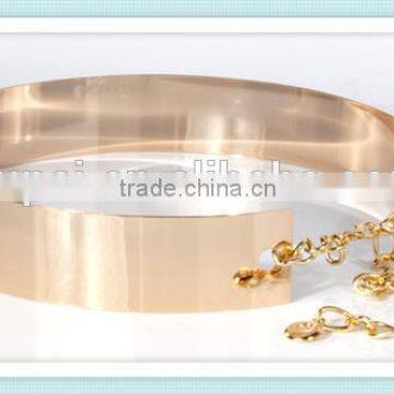 New fashion Pierced silver and golden metal belt with chain