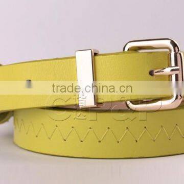 Skinny Design Down Yellow Women Belt in GuangDong
