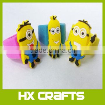 Personalized Soft PVC Rings/Cute 3D Soft PVC Ring/soft pvc rubber finger rings