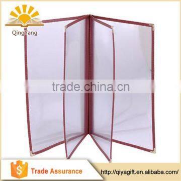 China Supplier High Quality Promotional Menu Cover For Restaurant