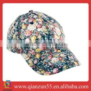 wholesale custom cotton 6 panels floral promotional baseball caps and hats