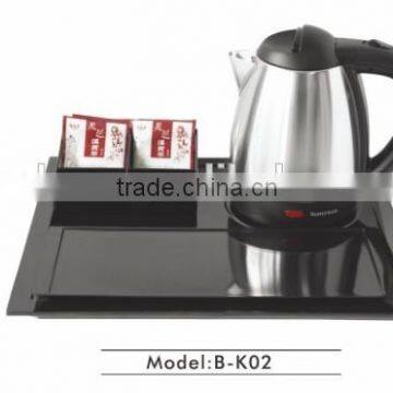 electric kettle with tray set/hotel kettle tray set