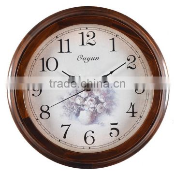 China Wholesale Wood Crafts Wall Clocks Round For Promotion