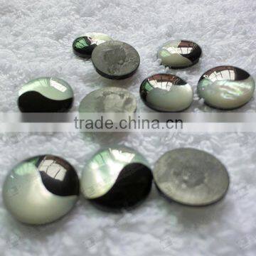 Natural black onyx & mother of pearl mosaic for cufflinks