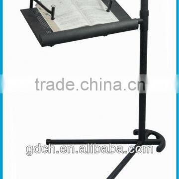 Portable Aluminum Bedside Ground Stand with Book Clamping