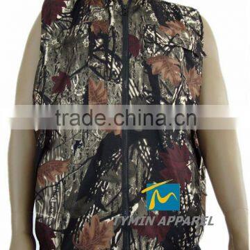 Men's woodland military vest camouflage hunting waistcoat