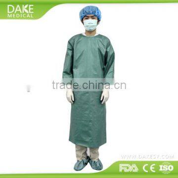 Disposable Wood pulp mix polyester spunlace surgical gown