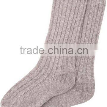 Women's Cashmere Cable Knit Crew Socks