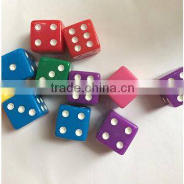 cheap dice engraved transparent dice with various color