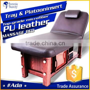 Solid wooden spa adjustable height shiatsu massage table