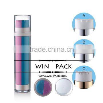 WY0902 double chamber bottle, day and night lotion bottle,top selling essential bottle