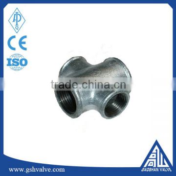 galvanized/black color malleable iron equal cross pipe fitting