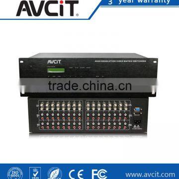 AV Remote Control, 24x16, 24 Signal Input, 16 Signal Output, Professional Audio Video Matrix Switcher